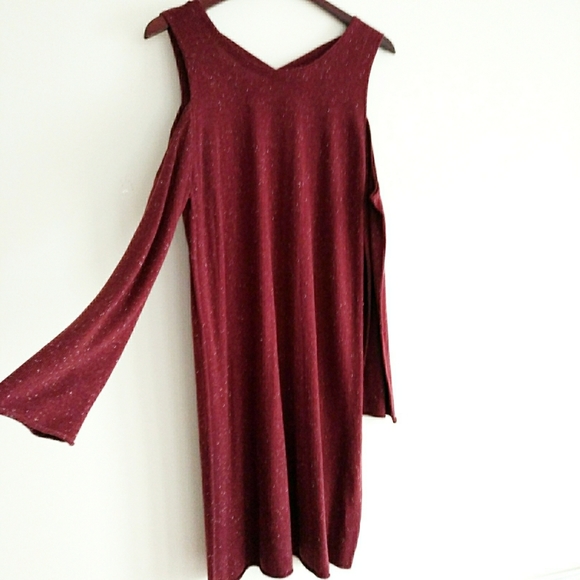 Philosophy Cashmere Cold Shoulder Sweater Dress… - Picture 4 of 6